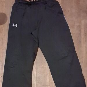 Under Armour Black Sweatpants with White Logo Accent